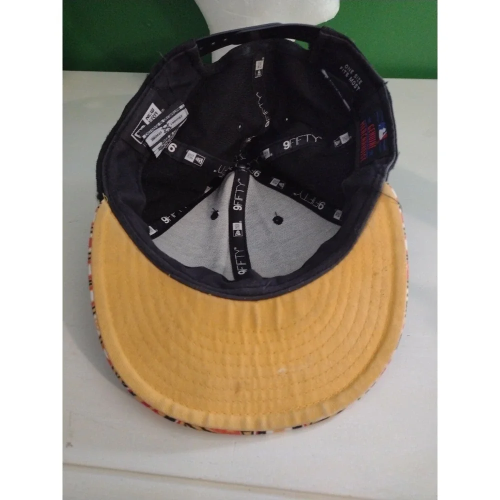 PITTSBURGH PIRATES hat black yellow adjustable snapback Aztec New Era 9Fifty #11 - Picture 6 of 6